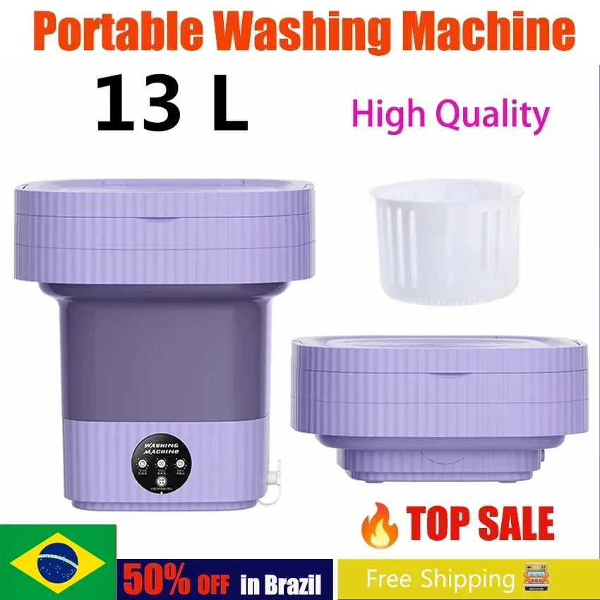 13L New Folding Washing Machine Portable Clothes Socks Underwear Automatic Washer Spin Dryer Bucket 3 Models Mini Washer AU UK