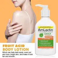 Lotion hydratante pour le corps Amlactin avec acide de fruits, exfolie en douceur les cellules mortes de la peau, réduit la rugosité pour les peaux sensibles saisonnières. 5