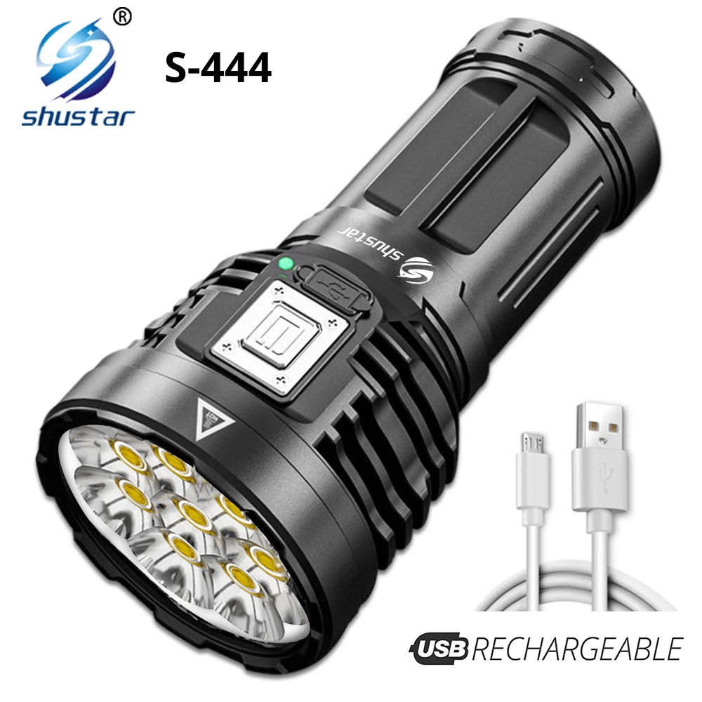 Linterna súper brillante de 8Led, potente linterna luz lateral COB recargable, 4 aventura al aire libre, 3 en 1|Linternas y antorchas| - AliExpress