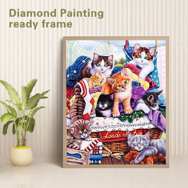 Kit Diamond Painting avec cadre - CHAT