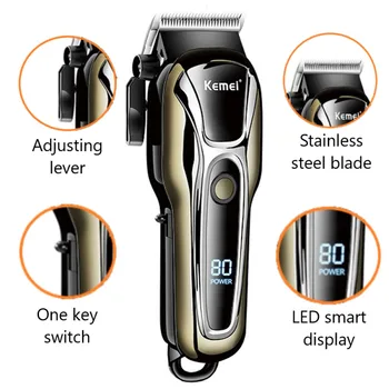 Wireless Electric Barber Hair Trimmer Clipper 2