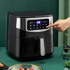 1600W Household Air Fryer 8L Touch Screen Panel Air Fryer Capacity Pizza Oil-Free Salt-Free Cookware Touch Screen Electric Fryer 4