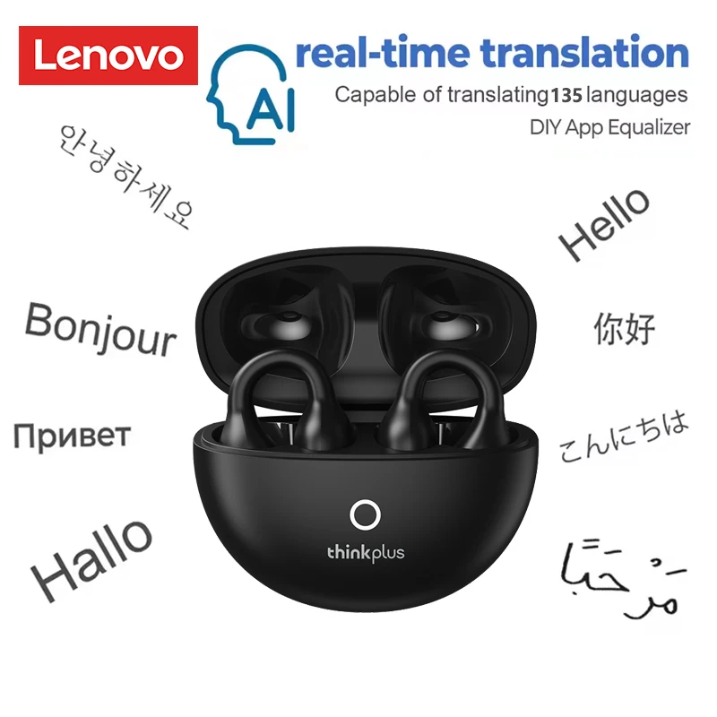 Lenovo GM2 PRO AI Mehrsprachige Übersetzung Drahtlose Bluetooth Kopfhörer Echtzeit AI Sprachübersetzer Ohrhörer Für Reisen