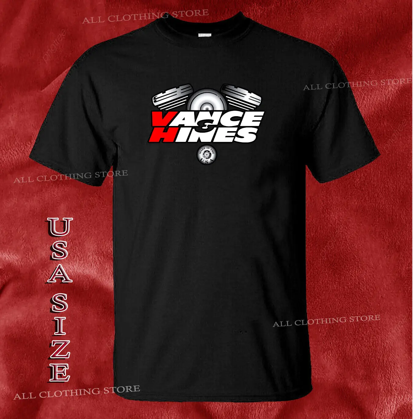 Nuova Maglietta Vance Hines Peformance Racing Logo Taglia Usa Maniche Lunghe O Corte