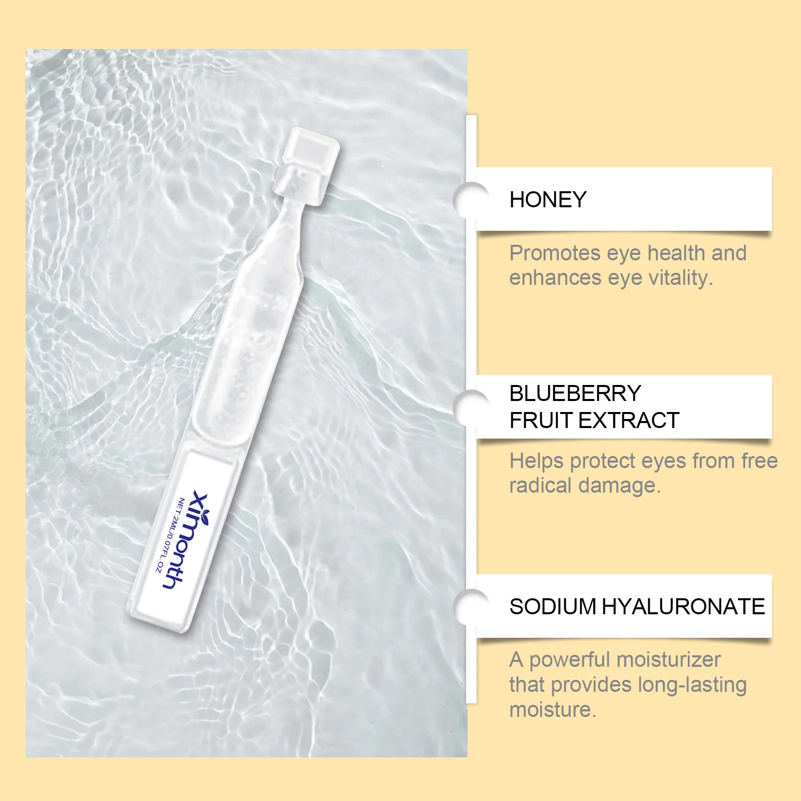 Blueberry Honey Eye Drops Relief Eyes Pain Dry Itchy Relieve Eye Aches Blurred Vision Moisturizing Drops Vision Protection