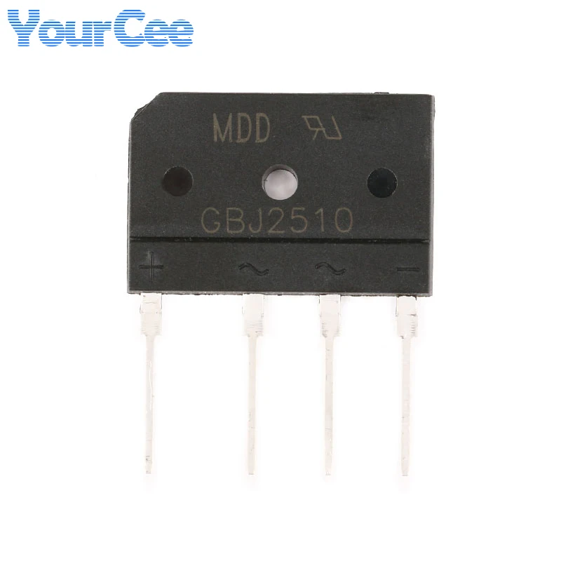 5pcs/1pc GBJ2510 25A 1000V Flat Silicon Bridge Rectifier
