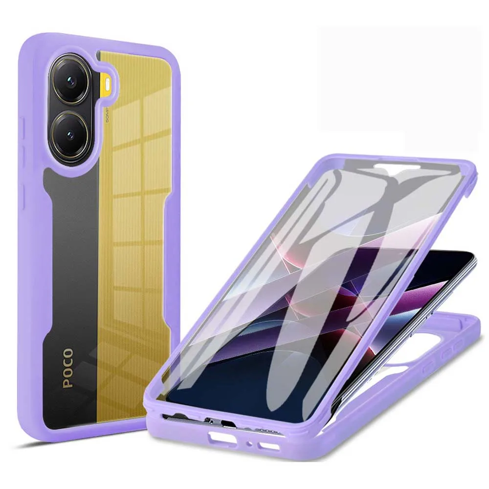 360 Full Body Transparent Shockproof Phone Case and Screen Protector