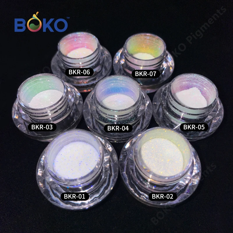 BOKO Aurora Nail Powder Mirror Effect Chrome Nail Art Mermaid Rainbow Chameleon Effect