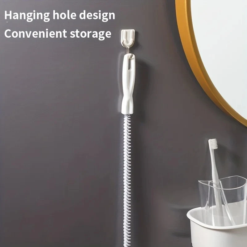 Pipe Dredging Brush Bathroom Hair Sewer Sink Cleaning Brush Drain Cleaner Flexible Cleaner Clog Hole Remover Cleaning Tools