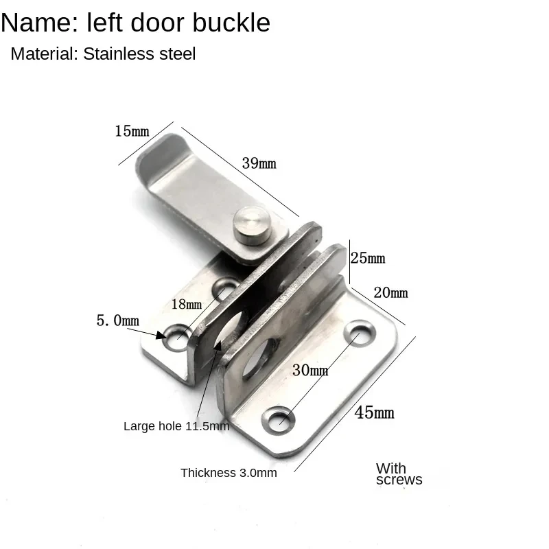 1Pc Stainless Steel Hasp Latch Lock for Sliding Door Window Cabinet Fitting For Home Security Door Hardware Accessories
