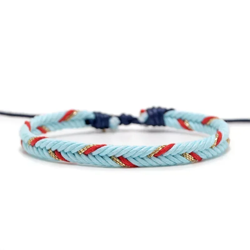 Bracciale Intrecciato A Mano Con Ciondolo Fragola | Regolabile, Rosso | Gioiello Estivo Per Ragazze E Amiche