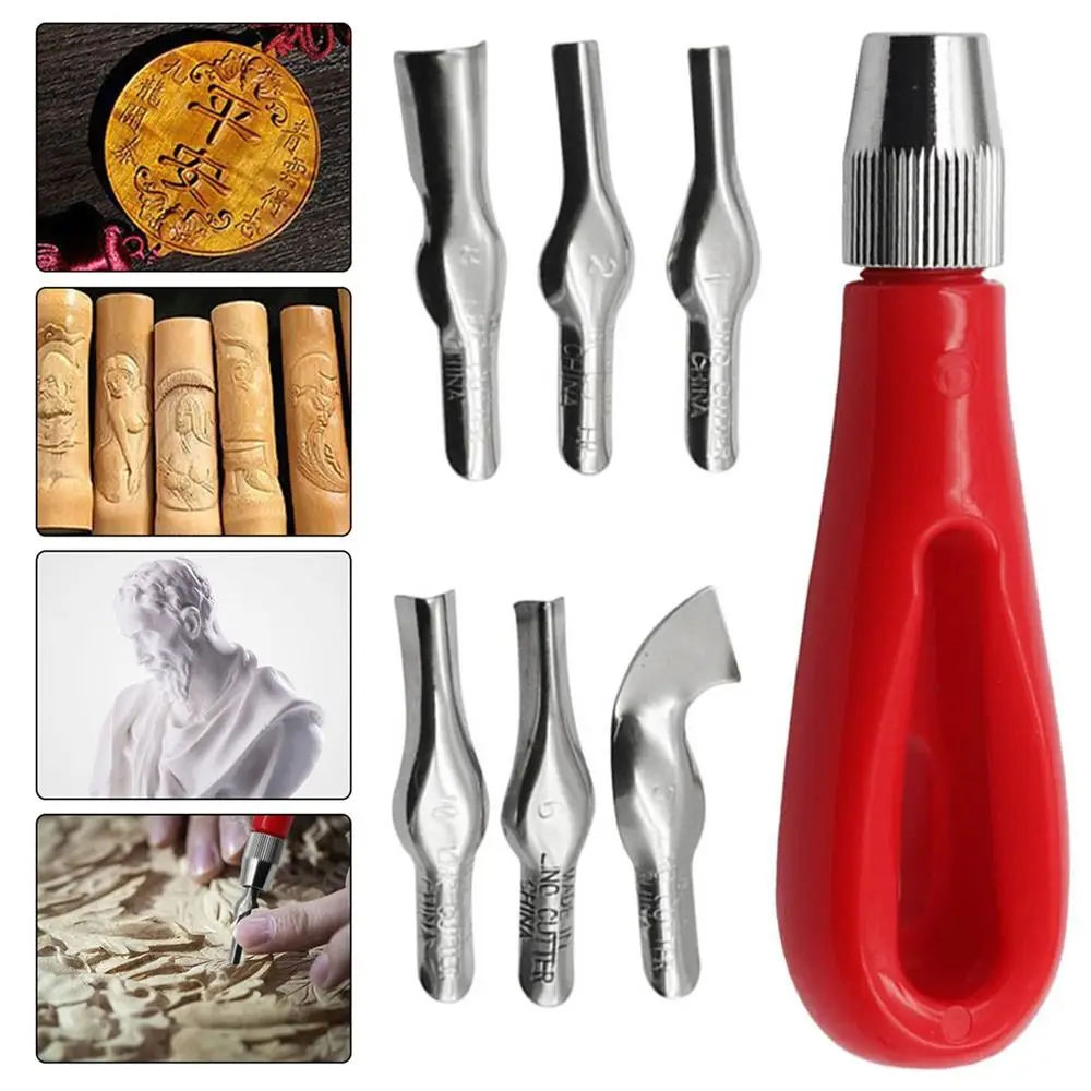 Six Blade Carving Knife Set Stainless Steel Tool