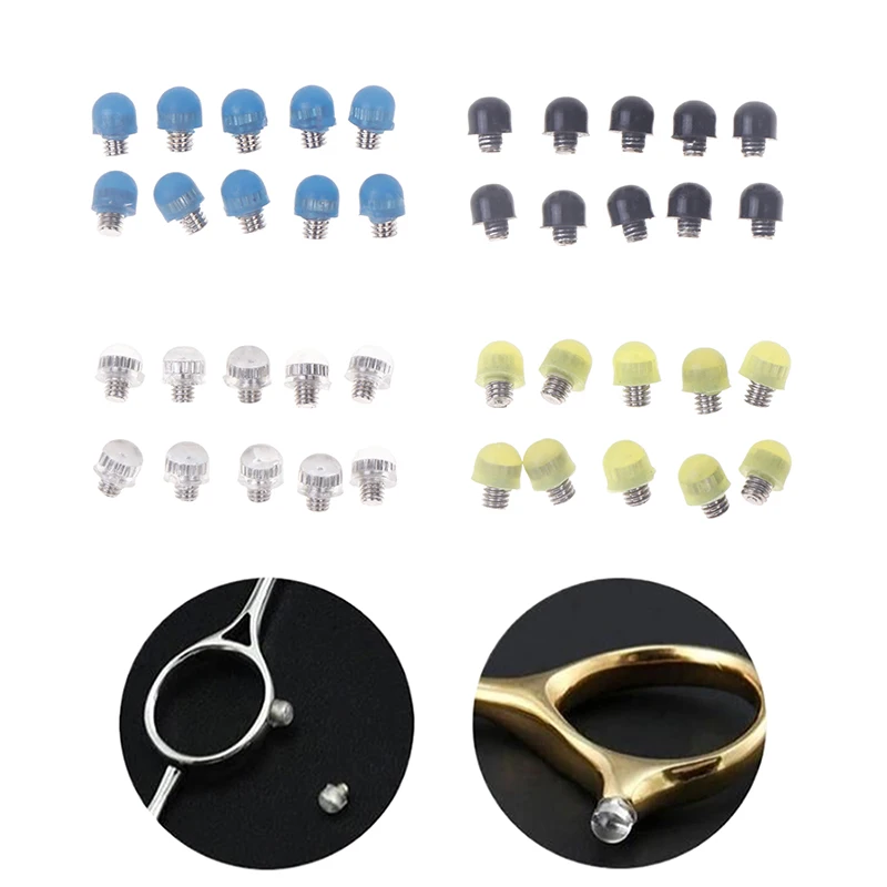 ? 10개 2.5mm 또는 3.0mm 교체용 나사 범퍼 헤어 가위 이발사 가위 스토퍼 고품질