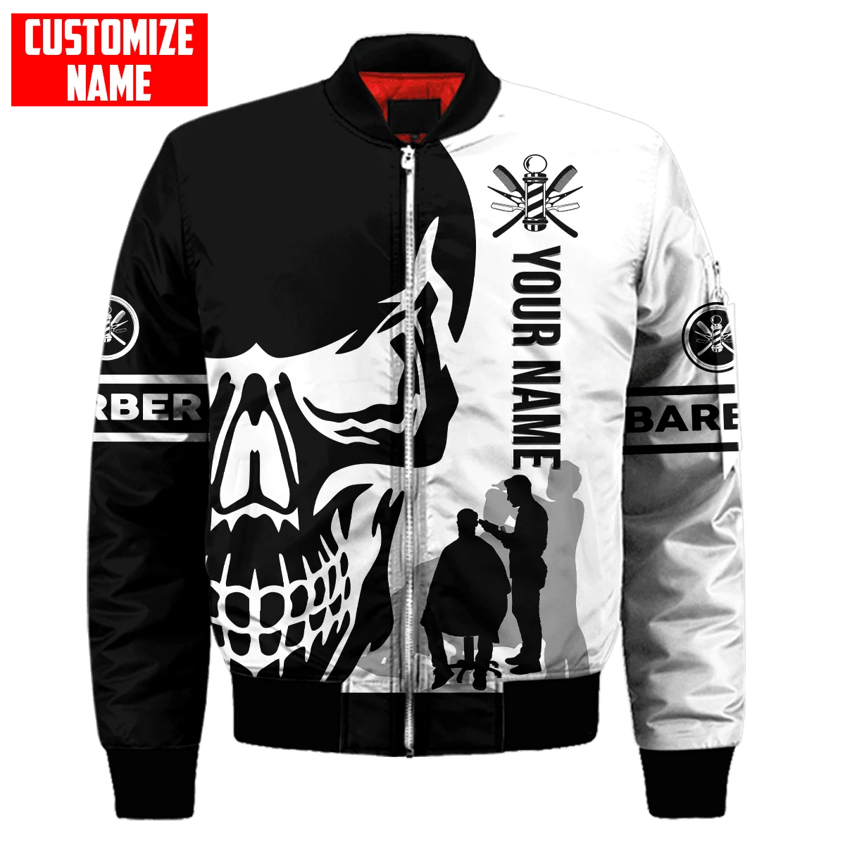PLstar Cosmos Winter Herren Bomberjacke Personalisierter Name Barber 3D-gedruckte warme Reißverschlussjacke lässiger Unisex-Jackenmantel FX-12 – Detail 20