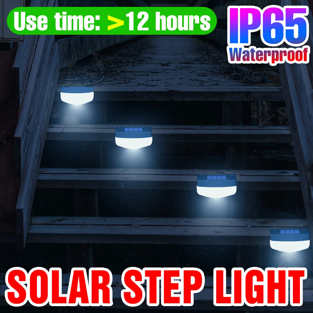 

LED Solar Garden Light Outdoor Wall Sconce Lamp IP65 Waterproof Sstairs Light For Patio Balcony Fence Pathway Railing Decoration