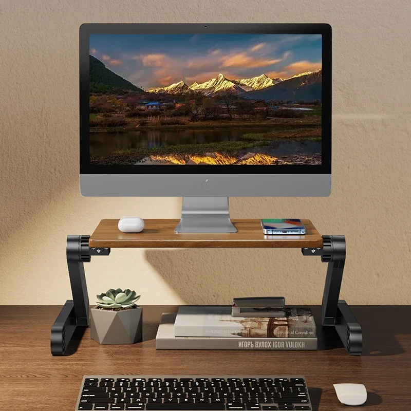 Oatsbasf-suporte de Madeira Maciça para Macbook Vertical Altura Ajustável Portátil Mesa Projetor - Imagem 6