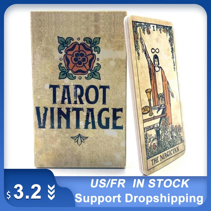 Vintage Juego De Tarot Clásico – Baraja De Adivinación Con Cartas De Alta Calidad Para Principiantes Y Aficionados, Ideal Para Fiestas Y Lectura Del Horóscopo