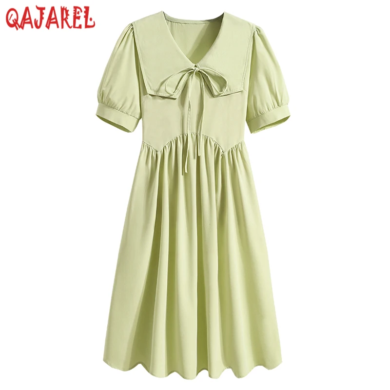 

Женское винтажное платье в стиле Хепберн, черное облегающее платье средней длины в Корейском стиле с коротким рукавом и воротником-стойкой, модель Лето 2024