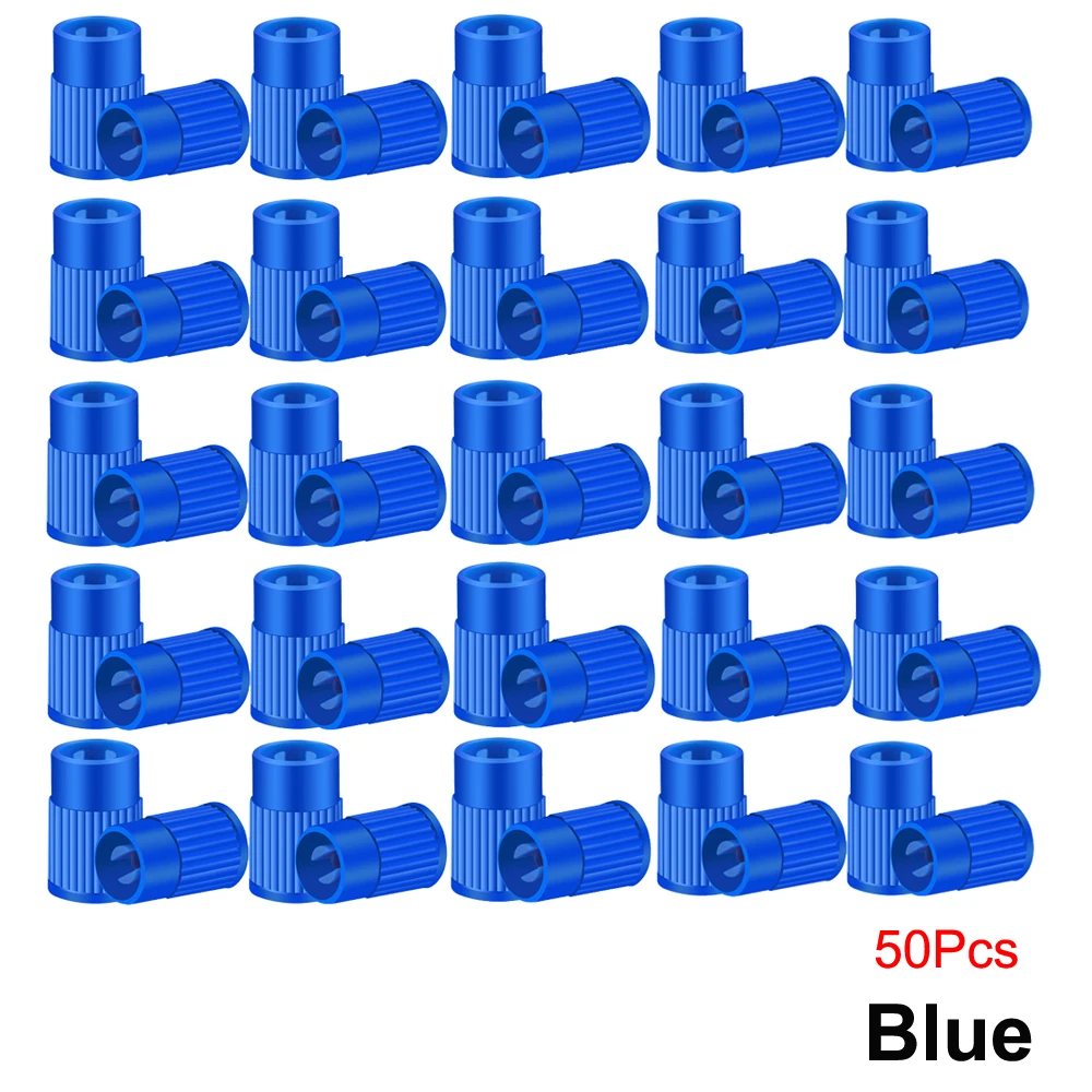 Universal Tire Valve Caps with Core Remover Tool - Durable Plastic Dust Protection