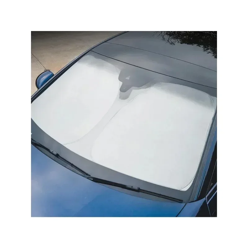 Trapezoidal Umbrella Style Car Front Window Sunshade-Anti-UV Sun Protection for Most Cars