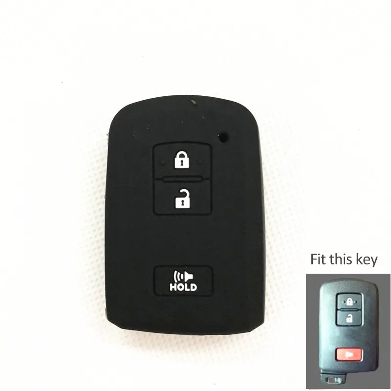 Silicone Key Case For Toyota Camry CHR Corolla RAV4 Avalon Land Cruiser Prado Prius Remote Fob Cover 2 3 4 Button key case cover,key case,remote control case cover