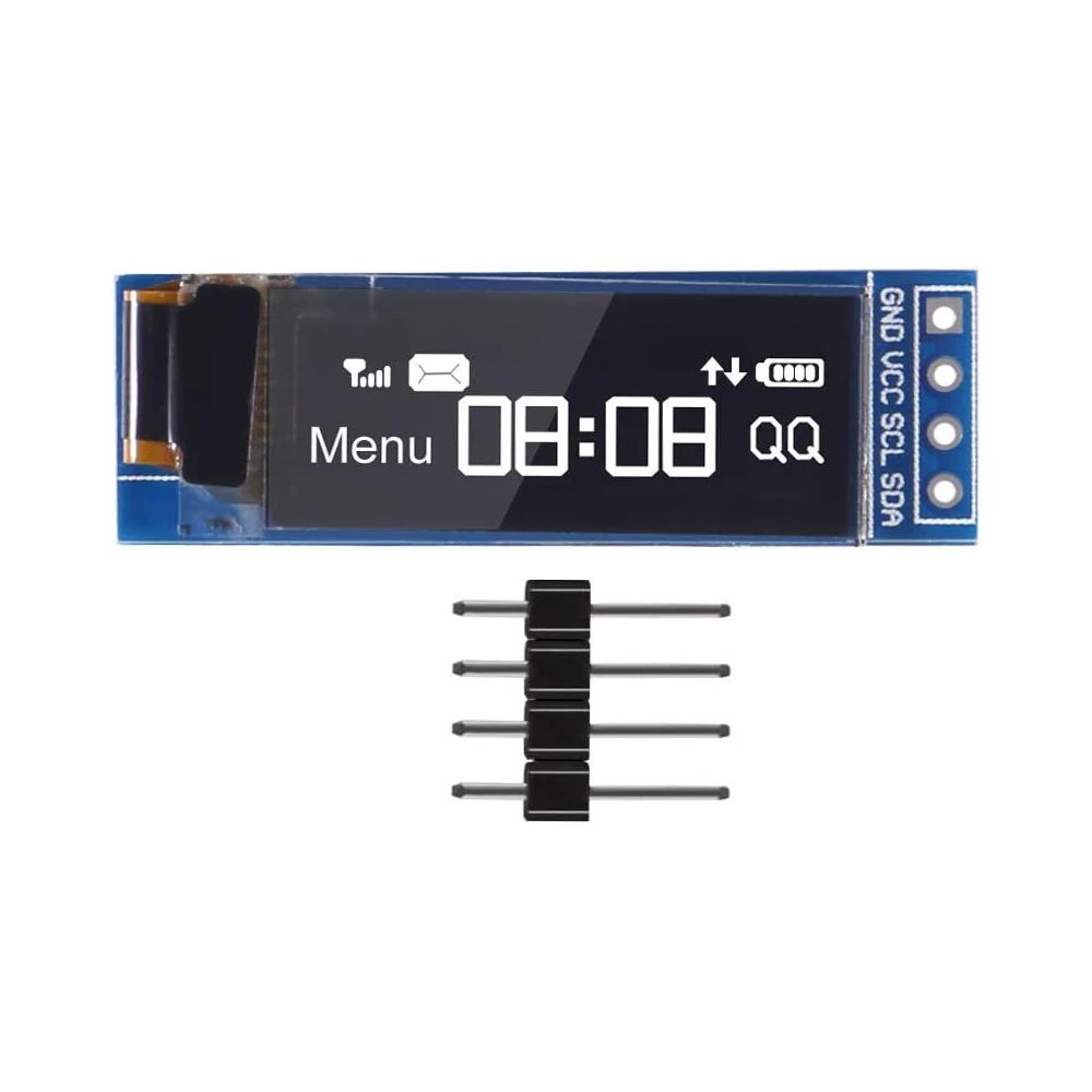 4pcs I2C OLED Display Module 0.91 Inch I2C SSD1306 OLED Display Module White Screen Driver DC 3.3V~5V for Arduino oled display module