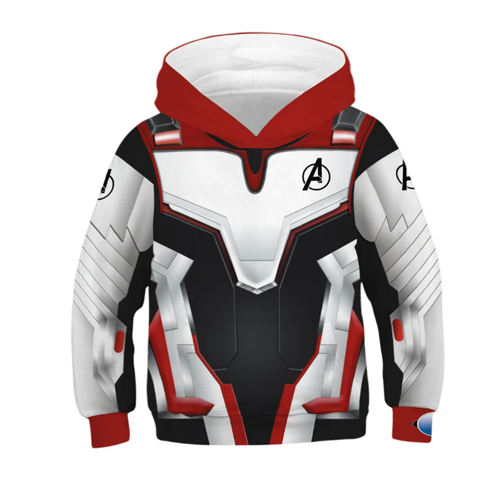 Miniso 3D Digital Print Quantum Warsuit Children's Hoodie Avengers 4 Quantum Warsuit Anime 3D Hoodie Cosplay Unisex Pullover 4