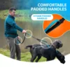 Two dog leashes with thickened handles, reflective strips for outdoor sports, suitable for medium to large dogs, dual-head leash 4