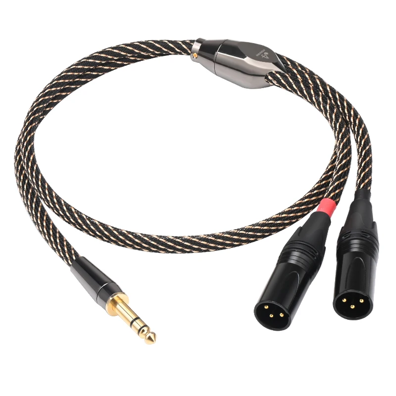 Hifi TRS 6.5mm- XLR  ̺, ǰ 6N OFC 6.5mm-2XLR ̺ Y ø  ڵ, Ŀ ͼ