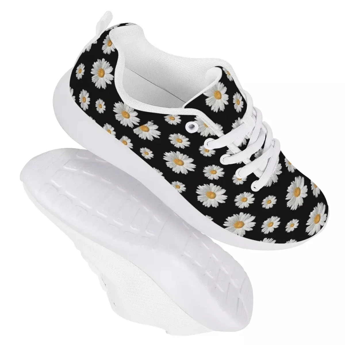 Custom Shoes New Fashion Mesh Sneakers Print On Demand Customize Logo/Name/Text Women Flat Shoes Lace-Up Outdoor Sport Shoes