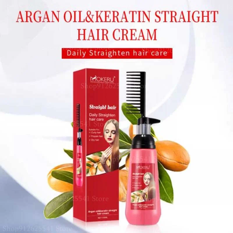 150ml Hair Straightening Cream Daily Straighten Hair Straightening Treatment for Deep Curly Treatment Nourishing