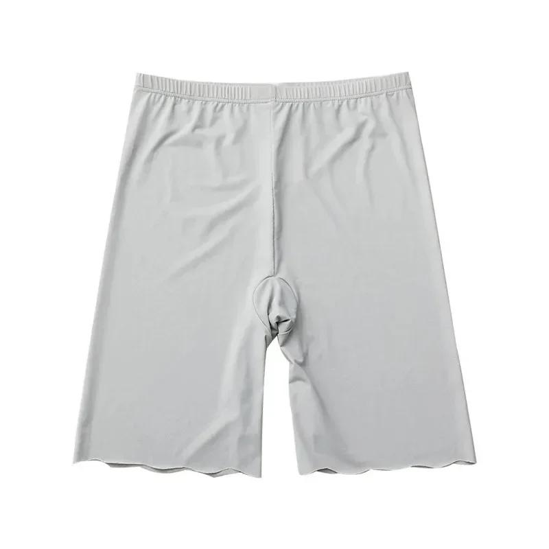 Safety Shorts Women Seamless Ice Silk Thin Plus Size High Waist Under Skirt Boxers Panties Anti Rub Thigh