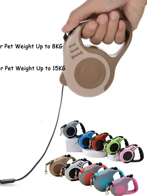 3M/5Metre Dog Leash Walking Automatic Pet Collar ABS Case Nylon Rope Dog Harness Dog footprint Puppy Dog Footprints Keychain 3