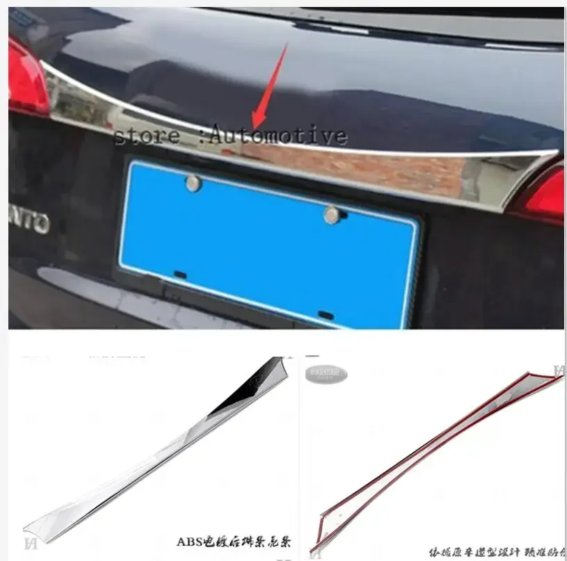 

Car auto accessories rear trunk molding lid rear trunk trim for kia sorento 2013 2014 abs chrome 1pc per se