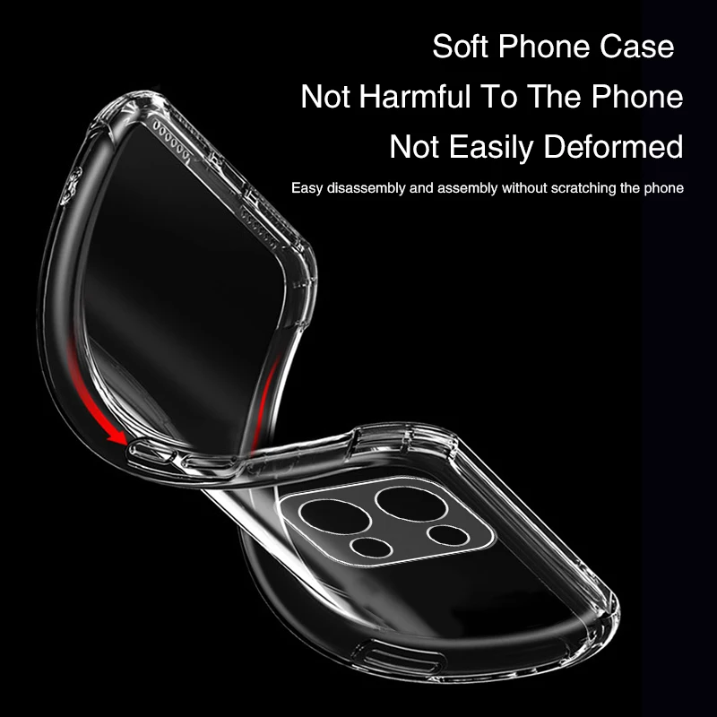 Airbag Clear Phone Case - Soft Silicone Original Back Cover Housing Accessories