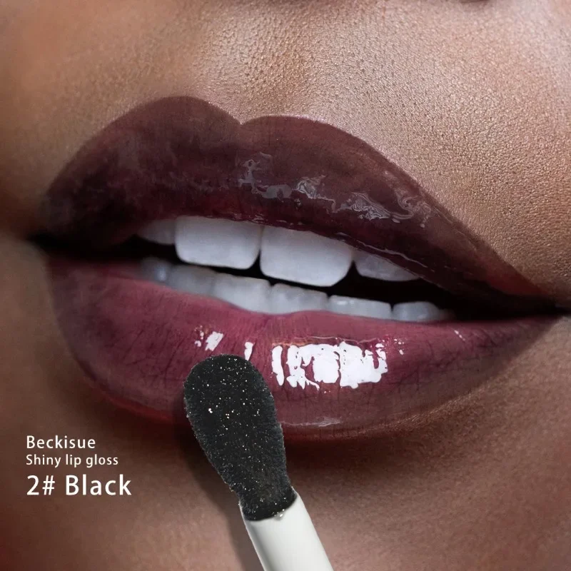 Translucent Black Sugar Lip Oil Water Gloss Jelly Mirror Lip Glaze Lipstick Make Up Women Beauty Nonstick Cup Gloss