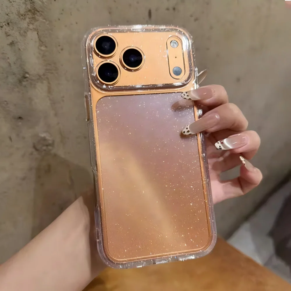 Ultra Thin Glitter Bling TPU Transparent Phone Case - Soft Shockproof Clear Back Cover