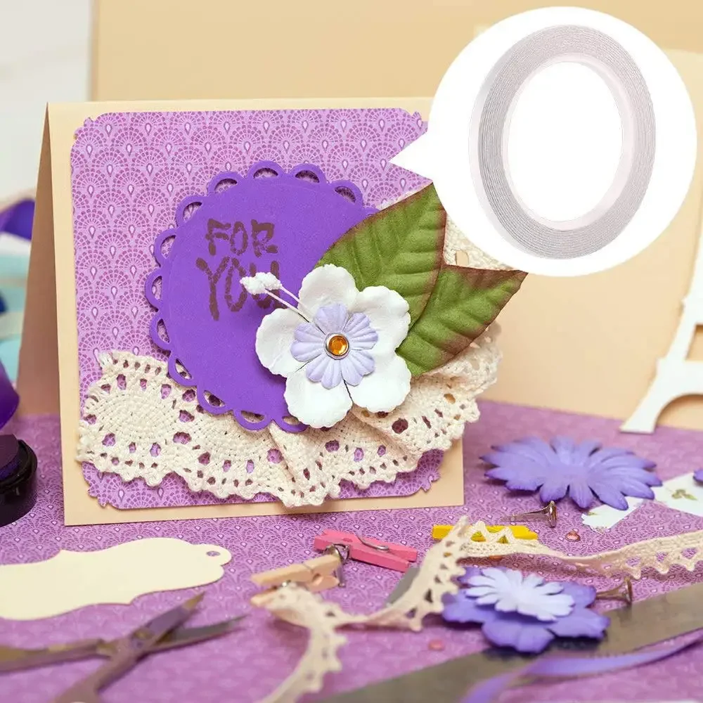 2pcs 공예 사진을위한 양면 접착 스티커 테이프 Scrapbooking 카드 선물 포장 스탬프 만들기 DIY 예술 가정 용품