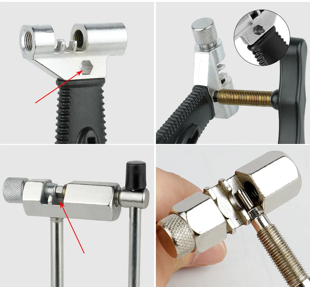Fahrradketten-Extraktor, Schneiderstifte mit Haken, optionaler Kohlenstoffstahl für Kettenbrecher, Rennrad, Entferner, Splitter, Reparaturservice – Detail 7