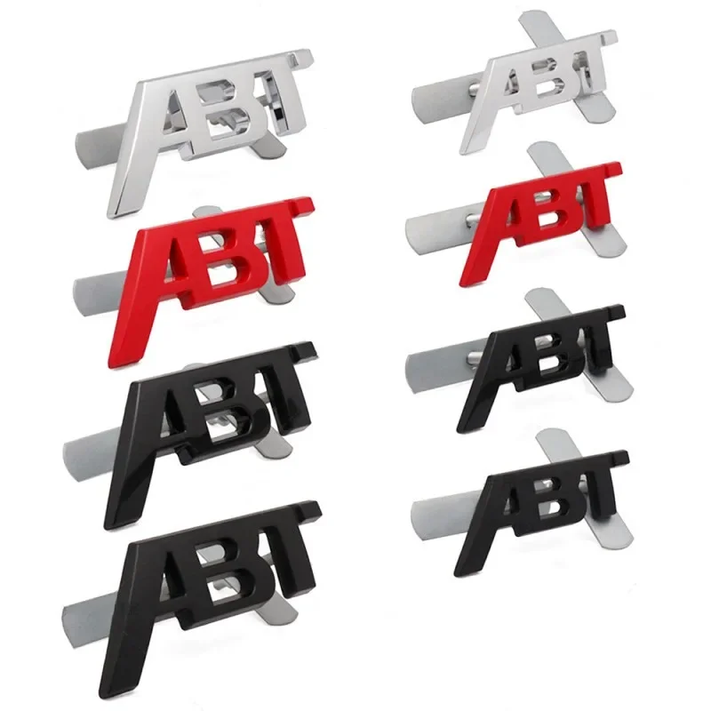 Badge ABT 3D Pour Voiture - Autocollant Métal, 8,2 X 3,2 Cm - Sticker Tuning Coffre, Calandre - Noir