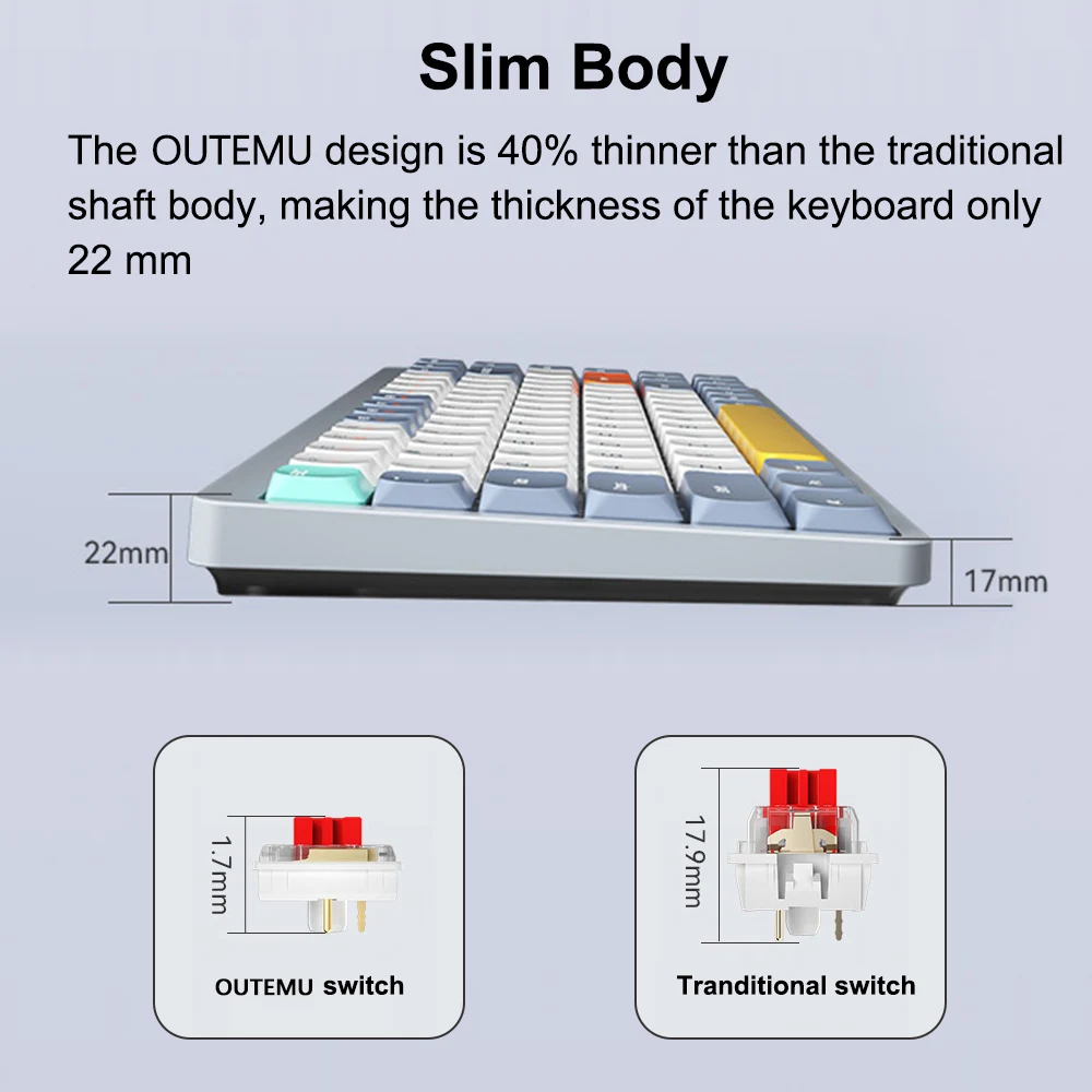 YK75 Wireless Mechanical Keyboard 84 Keys 2.4G+BT5.0+Type-C