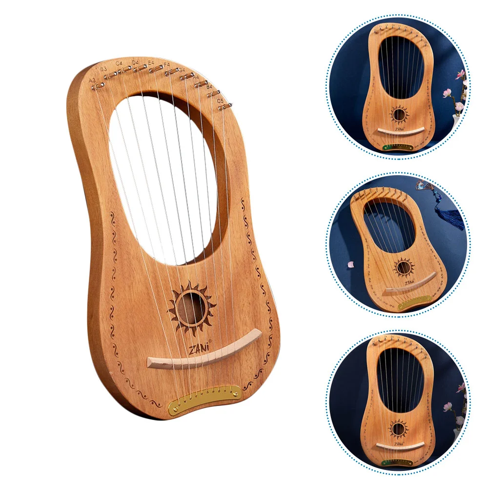 

1 Set Lyre Harp 10-String Ancient Style Lyre Harp String Instrument