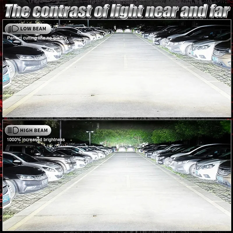1500W Canbus H7 LED Car Headlights 1:1 Mini Size LED Bulb 6000K 4000000LM Auto Lamp Fog Light 9035 CSP Wireless Car With Fan