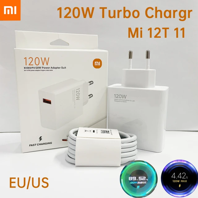 Xiaomi 120W Cargador Original De La Ue Reino Unido Ee.uu . 6A Turbo Rápido  Adaptador Para Mi 12 Lite/11T Pro/12 Ultra/Mix 4/Redmi K50