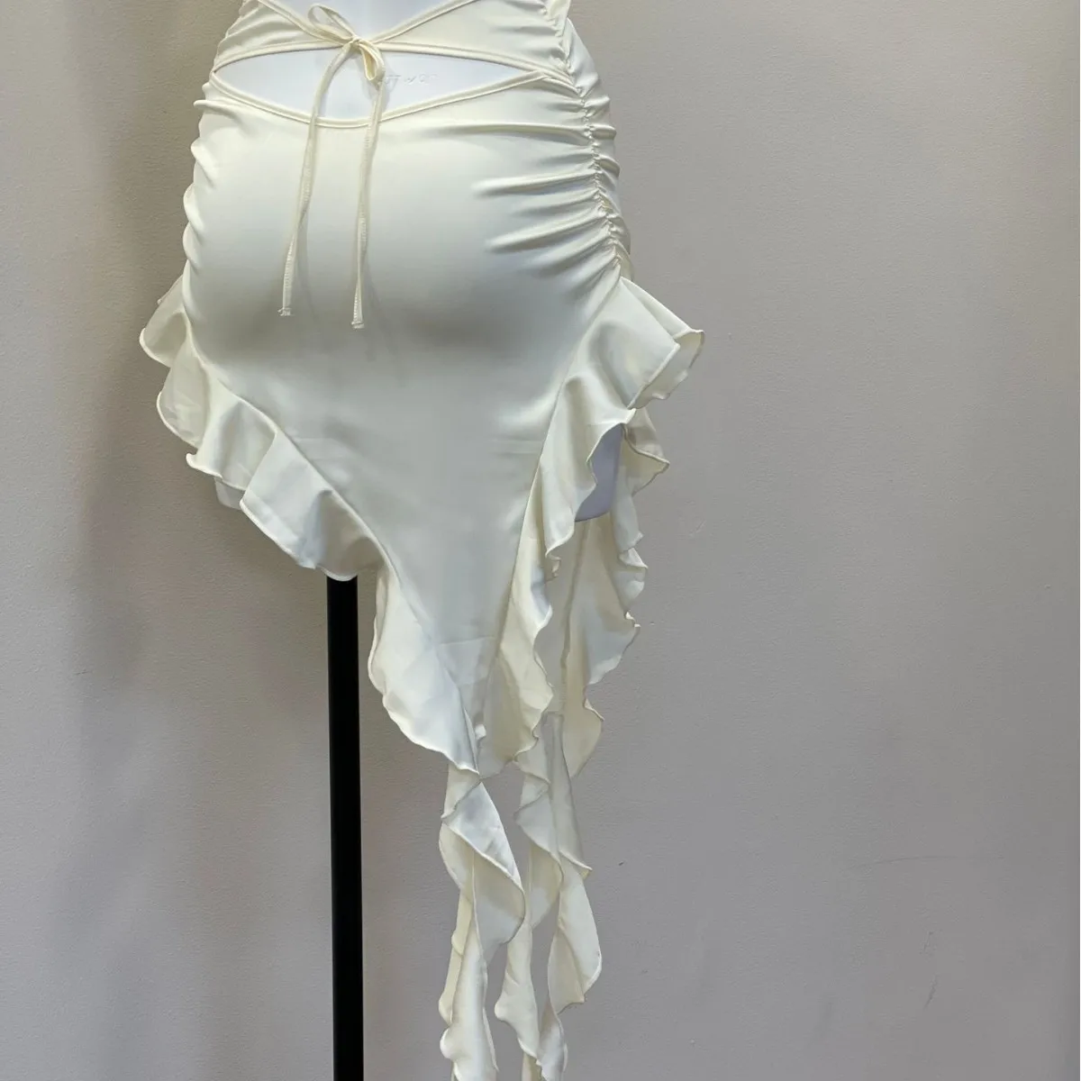 New Wedding Nightwear Women's Sleepwear Home Clothes Fashion Lace Silk Suspender Nightgowns Sexy Slim Split Fungus Sleepshirts - 4