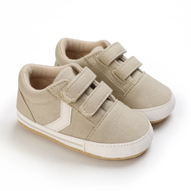 Baby Shoes Boy Newborn Infant Toddler Casual Comfor Cotton Sole Anti-slip PU First Walkers Crawl Crib Shoes Baptism Slippers C-690 khaki