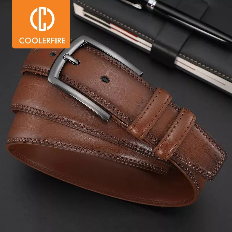 

New Fasion Men's enuine Leater Belts Desiner Belt for Man Pin Buckle wit Leater Strap Business Dress Male Belts Q091