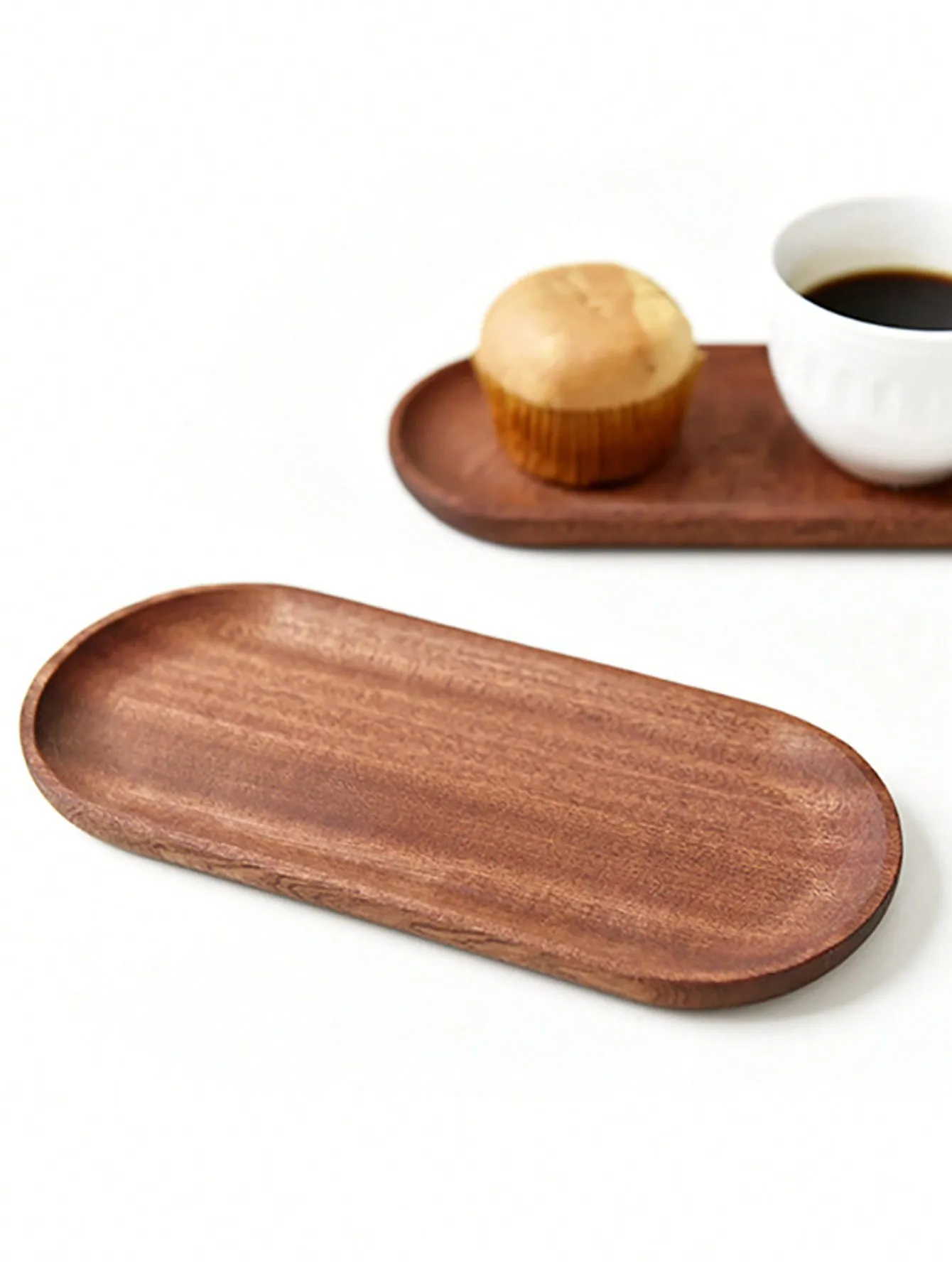 Leeseph Wooden Serving Trays Oval Wood Tray Platters for Serving Food Dishes Dinner Plates for Party Entertaining Appetizer