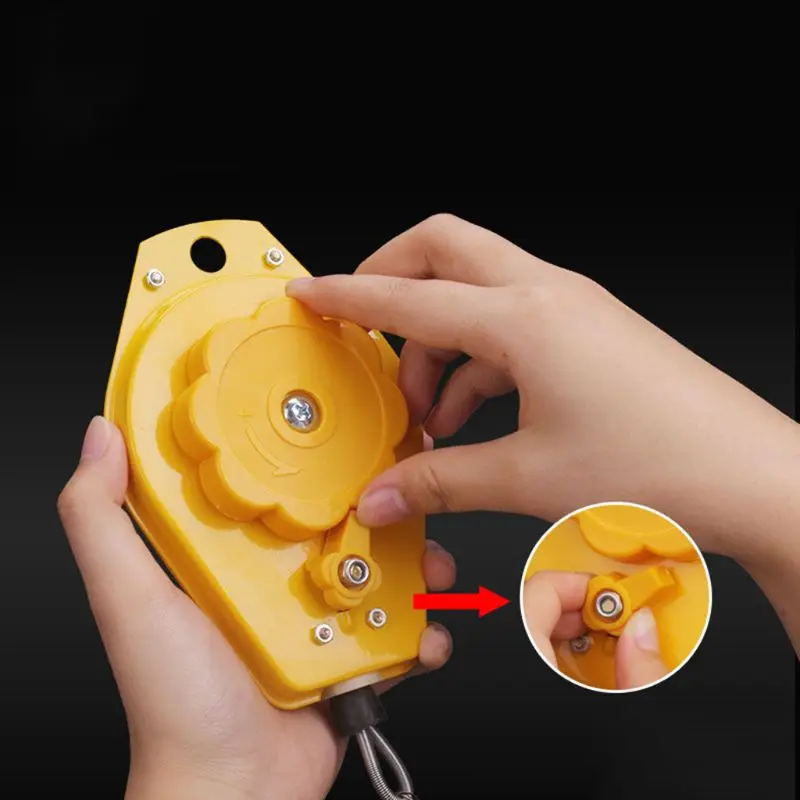 Spring Balancer Tool Hanger - Retractable Steel Wire Rope, 9-15kg Capacity, For Assembly Line & Workshop