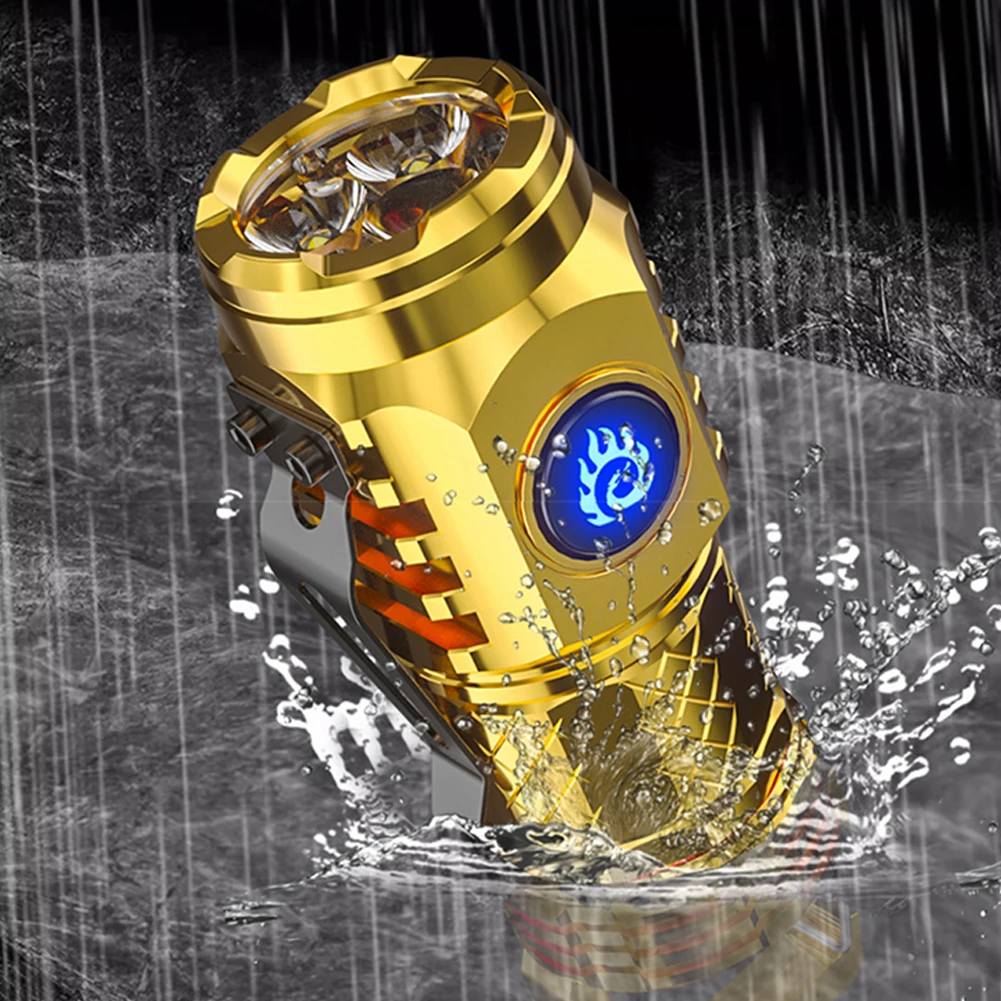 Description Picture 4 of itemLED Powerful Handheld Flashlight USB Rechargeable Camping Pocket Lamp IPX4 Waterproof Handheld Emergency Light for Night Running